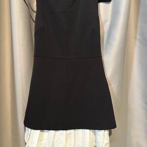 Commense Black Dress with White Accents